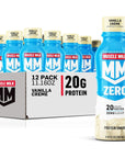 Muscle Milk Zero Protein Shake, Vanilla Crème, 20g Protein, Zero Sugar, 100 Calories, Calcium, Vitamins A, C & D, 4g Fiber, Energizing Snack, Workout Recovery, Packaging May Vary 11.16 Fl Oz (Pack of 12)