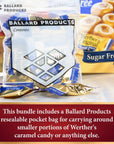 Werthers Sugar Free Hard Candy Variety Pack of 6  3 Bags Each Flavor  Original Hard Candy and Caramel Coffee  Individually Wrapped Sugar Free Candy  Bundle with Ballard Products Pocket Bag