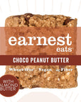 Earnest Eats Chewy Breakfast Bars with Whole Grain Oats and Almond Butter, Superfood, Vegan, Omega 3, Choco Peanut Butter, 1.9 oz Bars, Pack of 12