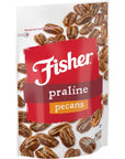 Fisher Snack Praline Pecans, 5.5 Ounces, Made with Whole Mammoth Pecans