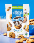 Lenny  Larrys The Complete Crunchy Cookie Chocolate Chip 6g Plant Protein Vegan NonGMO 425 Ounce Pouch Pack of 6