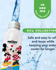 Disney Mickey Mouse and Minnie Mouse Bottled Water  Naturally Filtered Spring Water in 12Ounce Reusable Aluminum Bottles Recyclable and BPAFree Case of 12 by WaterCo