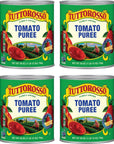 Tuttorosso Tomato Puree Gluten Free and Vegetarian Recipe 28 Ounce Can 4Pack