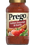 Prego Italian Sausage and Garlic Meat Sauce 235 OZ Jar