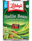 Libbys Shellie Beans  Cut Green Beans and Pinto Beans  Delicious Mild  Subtly Sweet  CrispTender Bite  Seasoned with Sea Salt  Grown  Made in the USA  145 oz can Pack of 12