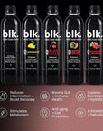 blk Natural Mineral Alkaline Water 169 oz 500 mL 12 Pack 8 pH Water Bioavailable Fulvic  Humic Acid Extract Trace Minerals Electrolytes to Hydrate Repair  Restore Cells