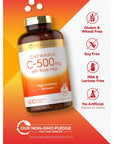 Carlyle Vitamin C 500mg with Rose Hips | 400 Chewable Tablets | Vegetarian | Non-GMO, Gluten Free