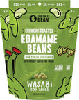 The Only Bean Edamame Dry Roasted Edamame Beans Snack Wasabi Soy Sauce Wasabi Peas Alternative Asian Japanese Snacks Healthy High Protein Snacks Low Carb Gluten Free 4oz Pack of 3