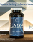 MRM Nutrition CLA 1250 | Keto Friendly | 80% CLA High Potency | 1000mg CLA per Capsule | Healthy fats | Gluten-Free | 30 Servings