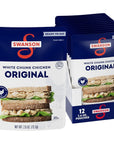 Swanson Original White Chunk Fully Cooked Chicken Ready to Eat Simple OntheGo Meals 26 OZ Pouch Case of 12