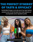 Gorilla Mind Energy Drink  Unmatched Energy  Amplified Focus  NAcetylLTyrosine AlphaGPC 200mg Caffeine Uridine Saffron  0 Sugar Or Artificial Colors  16oz 12Pack Variety Pack 1