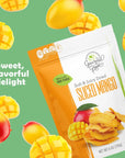 Gourmet Grove  Natural Dried Mango Slices 18 OZ Pack of 3 Pouch  Soft Juicy Sliced Mangoes  Lightly Sweetened  Pack of 3