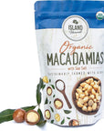 Island Harvest Organic Macadamia Nuts With Sea Salt  100 Hawaiian Keto Friendly Nuts AllNatural NonGMO Macadamia Nuts Salted Dry Roasted Nuts High In Fiber 8 Ounce 1 Pack