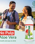 Aloe Vera Juice NoPulp Organic Aloe Vera Drink Healthy Juice with Aloe Powder and Lemon Juice 5 Calories Low Sugar No Artificial Ingredients 169 oz 12 Pack Tropical  Aloevine Organics