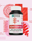 Zhou Vegan Essentials Multivitamin Supplement B Vitamins Energy Vitamin C Zinc Immune System Function Iodine Thyroid Support Liposomal Iron PlantBased Diet Multivitamin 60 Veg Caps