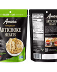 Amore Artichoke Hearts Vegan  Non GMO Verified ReadytoEat Herb Infused Vegetables In Resealable Bags 44 Ounce  2 Pack