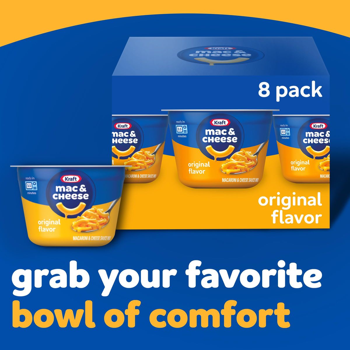 Kraft Original Easy Microwavable Macaroni and Cheese Cups 8 ct Box 205 oz Cups