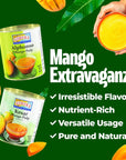 Ashoka Premium Mango Puree Sweetened Kesar Mango Pulp Great for Smoothies Juices Baking and Eating as Whole Rich Mango Concentrate from India 30 Ounce