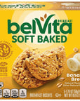 belVita Soft Baked Banana Bread Breakfast Biscuits, 30 Total Packs, 6 Boxes (1 Biscuit Per Pack)