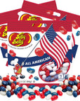 Red White and Blue Fruit Flavored Jelly Beans American Mix Shareable Candy Gourmet Chewy Candies for 4th of July and Birthday Parties Pack of 3 Red White Blue