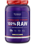 Ultimate Nutrition RAW Whey Protein Concentrate Powder with No Added Ingredients or Flavors - 24 Grams of Protein Per Serving with 5.5 Grams of BCAAs, 2.2 Pounds, Unflavored