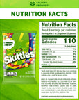 Sour Skittles Candy Pack of 2 Bags  Skittles Bulk Candy For Parties Birthdays or Snacking  Skittles Party Size  Bundle With Ballard Products Pocket Bag