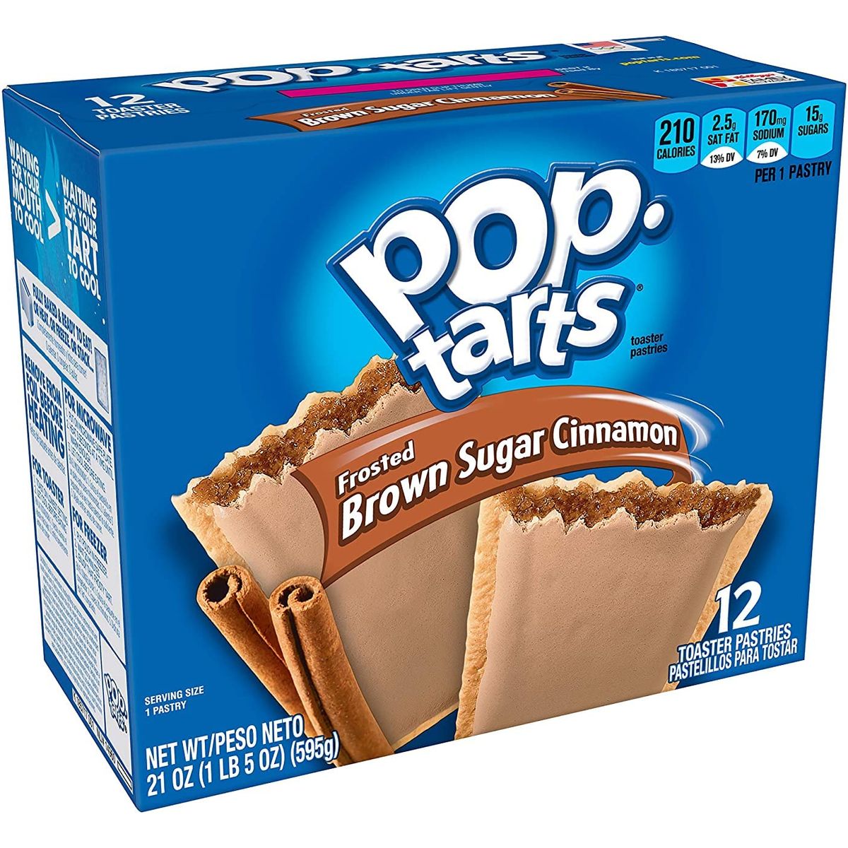 Kelloggs PopTarts Frosted Toaster Pastries Frosted Brown Sugar Cinnamon176 Ounce Pack of 36