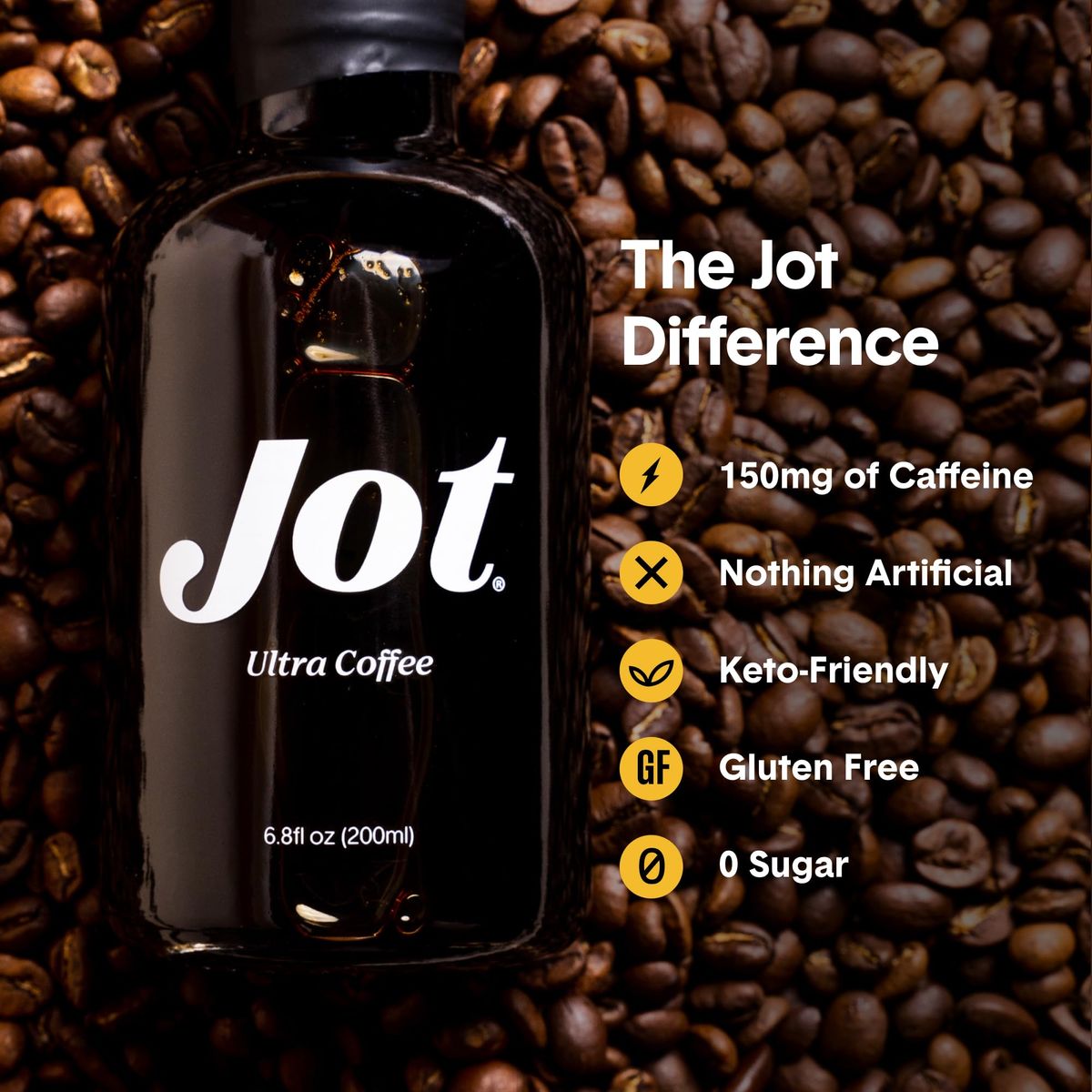 Jot Coffee Concentrate Original High Caffeine Instant Cold Brew Coffee Iced Coffee Instant Espresso Hot  Cold Coffee Drinks  Make 14 Cups Instant Coffee Cold Brew Concentrate 150mg CaffeineTbsp