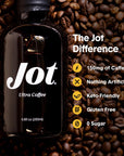 Jot Coffee Concentrate Original High Caffeine Instant Cold Brew Coffee Iced Coffee Instant Espresso Hot  Cold Coffee Drinks  Make 14 Cups Instant Coffee Cold Brew Concentrate 150mg CaffeineTbsp