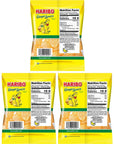 Haribo GingerLemon Pack of 3 4oz Bags Ginger and Lemon Flavored Gummi Candy in a King of Sweets Bulk Bag