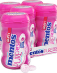 Mentos Pure Fresh SugarFree Chewing Gum with Xylitol Bubble Fresh Flavor Bubble Gum 50 Piece Bottle Bulk Pack of 4