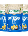 Rhythm Cauliflower Bites Sea Salt Vegan Paleo Friendly GlutenFree Mission Nutrition Vegan Box 6 Pack