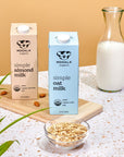 Mooala Organic Simple Oat Milk 32oz  3 Ingredient Shelf Stable No Gums No Oils No Fillers NonGMO No Additives Dairy Free Plant Based Milk 6 pack