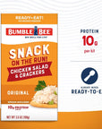 Bumble Bee Snack on the Run Chicken Salad with Crackers Kit 35 oz  Ready to Eat Spoon Included  Shelf Stable  Convenient Protein Snack