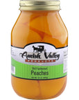 Amish Valley Products Old Fashioned Peaches Halves Canned Jarred in 32 oz Glass Jar 1 Quart Jar  32 oz