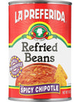 La Preferida Refried Beans Spicy Chipotle 16 oz Pack  6