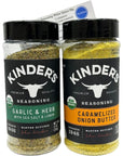 Kinders Premium Quality Large Bottle Seasoning Bundle: 12oz Caramelized Onion Butter, 11oz