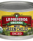 La Preferida Organic Green Chiles MildDiced4 Ounce Pack of 3