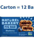 Nature’s Bakery Whole Wheat Fig Bars, Blueberry, Real Fruit, Vegan, Non-GMO, Snack bar, Twin packs- 12 count