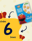 Earth's Best Organic Kids Snacks, Sesame Street Toddler Snacks, Organic Crunchin' Crackers, Wholesome Snacks for Toddlers 2 Years and Older, Original, 5.3 oz Box (Pack of 6)