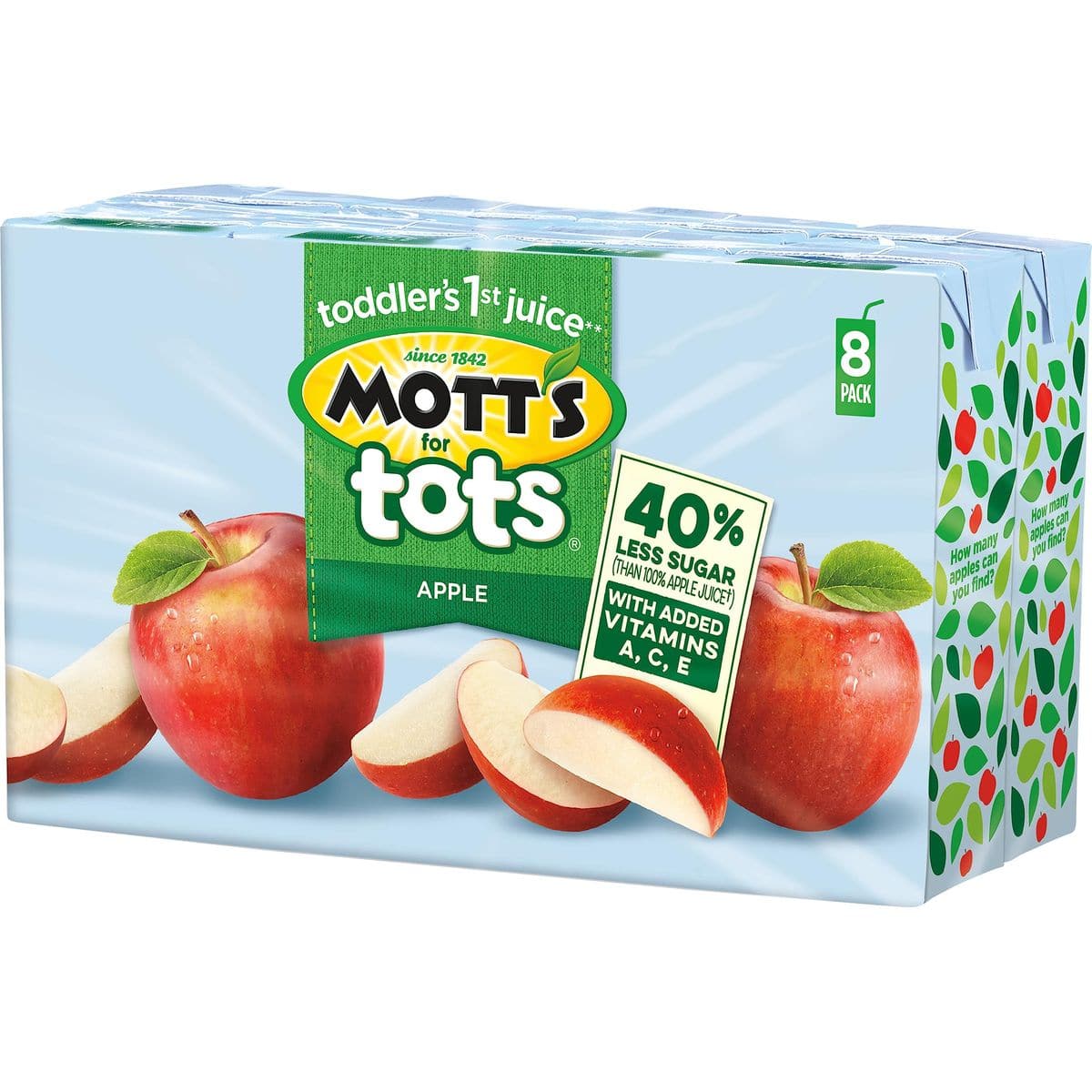 Motts For Tots Apple 675 Fl Oz Boxes 32 Count 4 Packs Of 8 Juice With Purified Water Good Source Of Vitamin C 40 Less Sugar Than 100 Apple Juice No Artificial Sweeteners