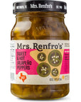 Mrs Renfros Sweet and Hot Jalapeño Peppers  Gluten Free 16oz Jar Pack of 2