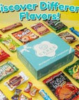 International Exotic Snack Box Variety Pack 22 Count Premium Foreign Rare Snack Food Gifts with Suprise Item for Fun Mystery Box of Snacks European Snacks for Adults and Kids