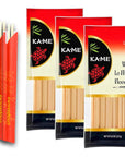 KAME Chinese Lo Mein Noodles Low Fat 8oz Pouches Pack of 3 Bundled With WILSONIA Bamboo Chopsticks  Perfect for Quick Authentic and Delicious Meals