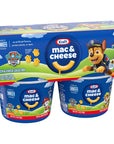 Kraft Easy Microwavable Macaroni and Cheese Cups with Nickelodeon Paw Patrol Pasta Shapes 4 ct Pack 19 oz Cups