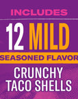 Taco Bell Mild Seasoned Flavor Crunchy Taco Shells 12 ct 48 oz Box