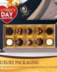 CARIANS Chocolate Gourmet Truffles Box Belgium Chocolate Limited Edition Fathers Day Chocolate Gift Gourmet Chocolate Basket Assortment of Milk Dark White Chocolate Kosher 10 Pc 47 oz