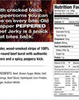 Old Trapper Beef Jerky Peppered 10Ounce Pack Spicy Meat Snacks for Lunches or Between Meals 11 Grams of Protein Zero Grams of Fat and 70 Calories per Ounce Pack of One