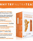 Nutra Tea  Turmeric  Cinnamon Tea  40 Tea Bags  Herbal Tea  2 Pack