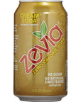 Zevia Zero Calorie Soda  Cream  12 oz  6 pk